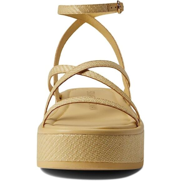 STUART WEITZMAN Womens Beige 1-1/2" Platform Summerlift Wedge Shoes 10 M - Picture 3 of 4